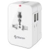 Adaptador Universal de Viaje Steren con Doble Puerto USB Cargador Rápido Modelo 905-127
