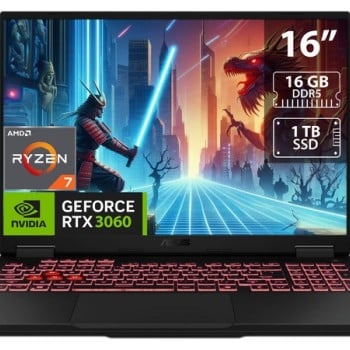 Laptop Asus Tuf Gaming Fa608Um-Rv081W 16.0" Ryzen 7 260 16Gb 1Tb Pcie G4 Ssd Nv Rtx5060 (8Gb) Windows 11 Home