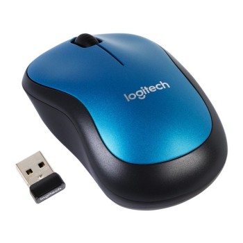 Mouse Logitech M185 Azul Inalámbrico USB Modelo 910-003636(PE)
