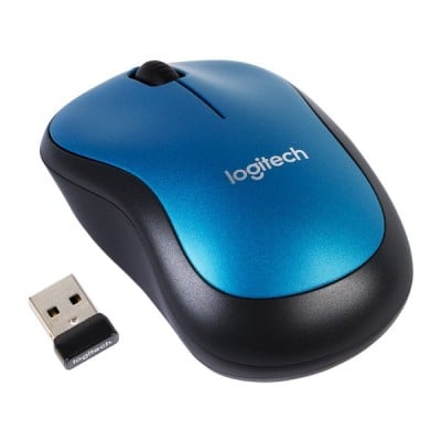 Mouse Logitech M185 Azul Inalámbrico USB Modelo 910-003636(PE)