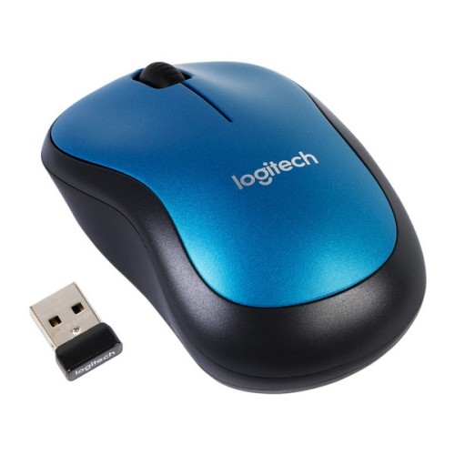Mouse Logitech M185 Azul Inalámbrico USB Modelo 910-003636(PE)