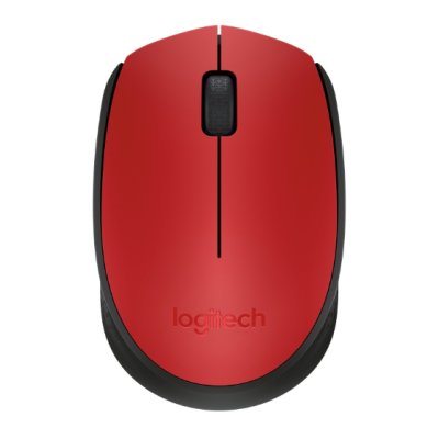 Mouse Inalámbrico Logitech M170 Rojo Óptico 3 Botones Receptor USB