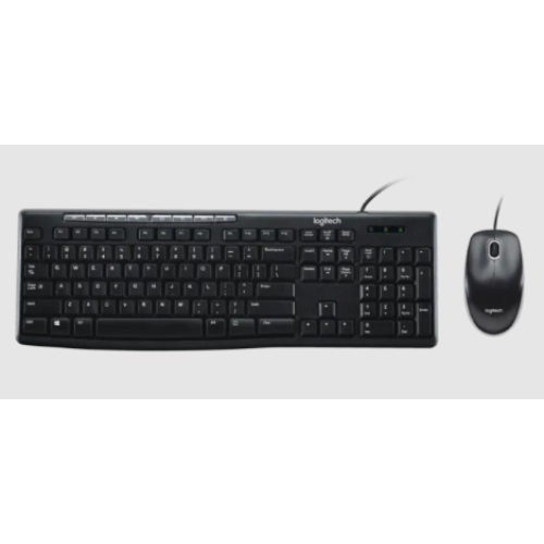 Kit Teclado y Mouse Alámbrico Logitech MK200 Negro USB 1000 DPI Multimedia - LOG-920-002716