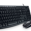 Kit Teclado y Mouse Alámbrico Logitech MK200 Negro USB 1000 DPI Multimedia - LOG-920-002716