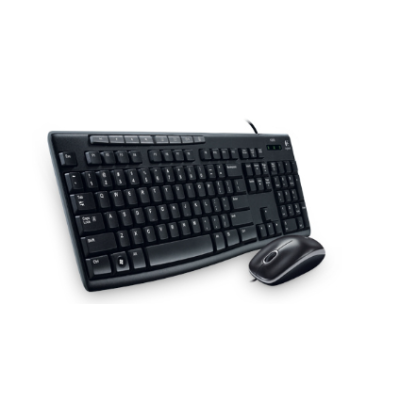 Kit Teclado y Mouse Alámbrico Logitech MK200 Negro USB 1000 DPI Multimedia - LOG-920-002716