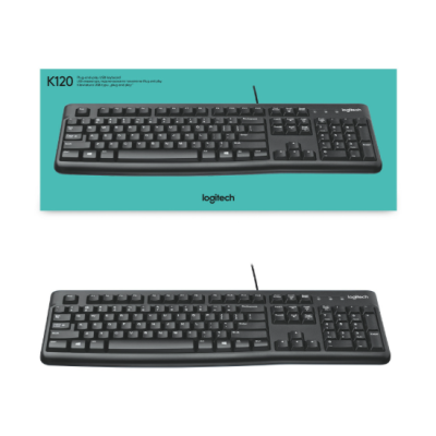 Teclado Alámbrico Logitech K120 Negro USB - LOG-920-004422