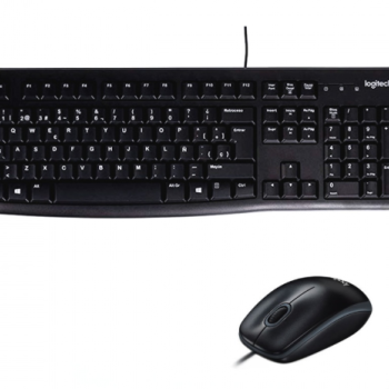 Kit Teclado y Mouse Alámbrico Logitech MK120 Negro USB 1000 DPI - LOG-920-004428