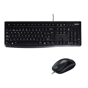 Kit Teclado y Mouse Alámbrico Logitech MK120 Negro USB 1000 DPI - LOG-920-004428