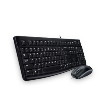 Kit Teclado y Mouse Alámbrico Logitech MK120 Negro USB 1000 DPI - LOG-920-004428