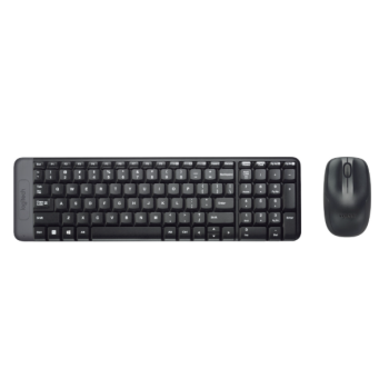 Kit Teclado y Mouse Inalámbrico Logitech MK220 Negro USB 1000 DPI