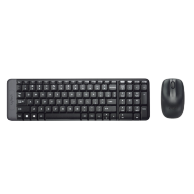 Kit Teclado y Mouse Inalámbrico Logitech MK220 Negro USB 1000 DPI