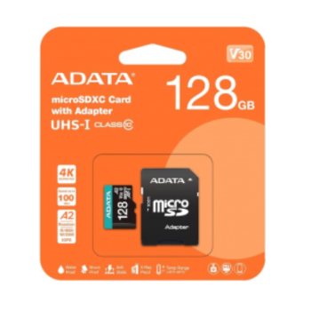 Memoria MicroSD A-DATA Premier Pro 128GB UHS-I U3 Clase 10 - AUSDX128GUI3V30SA2-R