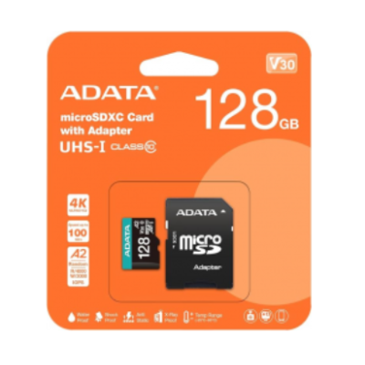 Memoria MicroSD A-DATA Premier Pro 128GB UHS-I U3 Clase 10 - AUSDX128GUI3V30SA2-R