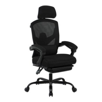 Silla Gamer Balam Rush Bolt Nou B, Soporta hasta 130kg, Reposapiés, Cojín cervical. Color Negro.
