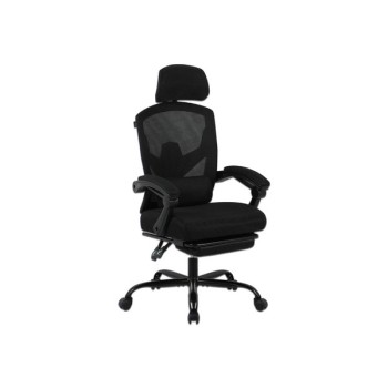 Silla Gamer Balam Rush Bolt Nou B, Soporta hasta 130kg, Reposapiés, Cojín cervical. Color Negro.