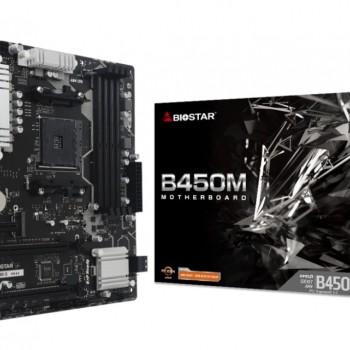 Placa Base Biostar AMD B450MX-S Socket AM4 Compatible con Ryzen 1a, 2a y 3a Generación