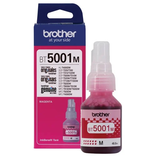 Botella de Tinta Magenta Brother Rendimiento Ultra 5000 Páginas Modelo BRT-BT5001M