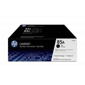 Tóner Negro HP para LaserJet P1102, P1102W, M1212, M1132 - Dual Pack HP-CE285AD Tóner Negro HP para LaserJet P1102, P1102W, M1212, M1132 - Dual Pack HP-CE285AD
