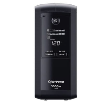 UPS CyberPower 1000VA/600W Línea Interactiva LCD AVR 9 Contactos - CP1000AVRLCDA