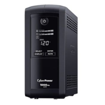 UPS CyberPower 1000VA/600W Línea Interactiva LCD AVR 9 Contactos - CP1000AVRLCDA