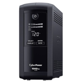 UPS CyberPower 1000VA/600W Línea Interactiva LCD AVR 9 Contactos - CP1000AVRLCDA
