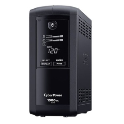 UPS CyberPower 1000VA/600W Línea Interactiva LCD AVR 9 Contactos - CP1000AVRLCDA