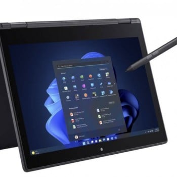Laptop ECS EP20AN2, 11.6" 1366x768 HD Táctil, Intel N100, 4GB, 128GB SSD, Windows 11 Pro, Inglés
