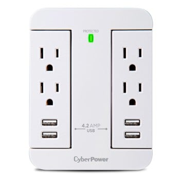 Supresor de Picos CyberPower GP400U4AWH 4 contactos-4 USB