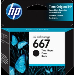 Cartucho de Tinta HP Negro 667 para Impresora 2374 - Modelo 3YM79AL