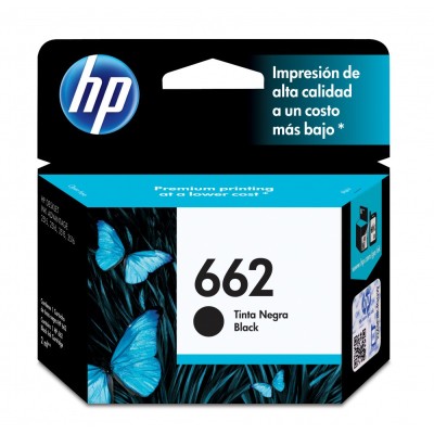 Cartucho de Tinta HP Negra 662 para Impresoras Advantage Series - Modelo HP-CZ103AL
