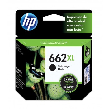 Cartucho de Tinta HP Negra 662 XL para Impresoras Advantage Series - Modelo HP-CZ105AL