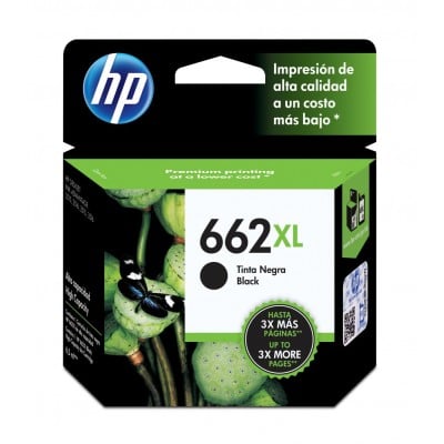 Cartucho de Tinta HP Negra 662 XL para Impresoras Advantage Series - Modelo HP-CZ105AL