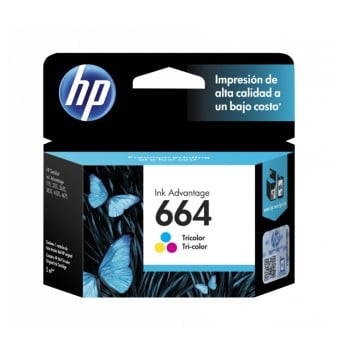Cartucho de Tinta HP 664 Tri-Color para Impresoras HP 2135/4675/1115/2134 - Modelo F6V28AL