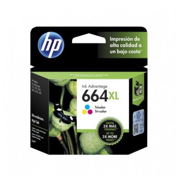 Cartucho de Tinta HP 664XL Tricolor para Impresoras 2135/1115/2134 - HP-F6V30AL Cartucho de Tinta HP 664XL Tricolor para Impresoras 2135/1115/2134 - HP-F6V30AL