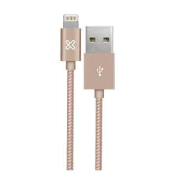 Cable USB Klip Xtreme Tipo A 4 Pines 0.5 m Rose Gold Trenzado Modelo KAC-001RG Cable USB Klip Xtreme Tipo A 4 Pines 0.5 m Rose Gold Trenzado Modelo KAC-001RG