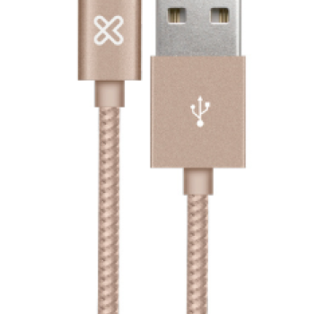Cable USB Klip Xtreme Tipo A 4 Pines 0.5 m Rose Gold Trenzado Modelo KAC-001RG