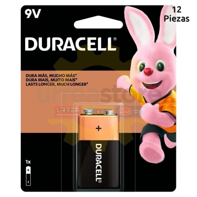 MN1604 Pila alcalina marca Duracell 9V Surtek