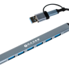 Hub USB-C NACEB 7 Puertos - 1 USB 3.0 + 6 USB 2.0 - Modelo NA-0125