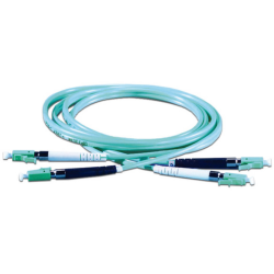 Cable de Fibra Óptica Dúplex Superior Essex LC-LC 1 Metro Multimodo 50 Micras Aqua P1DF2LRGZGZ001M