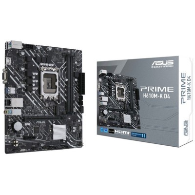 Tarjeta Madre ASUS Prime H610M-K, Socket LGA 1700, Compatible con Intel Gen 12-14, DDR5