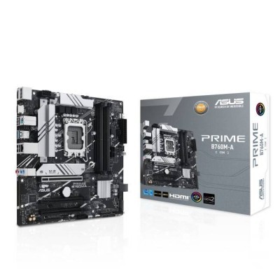 Tarjeta Madre ASUS Prime B760M-A-CSM, Socket LGA1700, Compatible con 12va y 13va Gen Intel, 4x DDR5, 2x M.2, PCIe 4.0