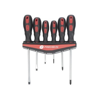 Juego de Desarmadores PRECISION 6 Piezas CRV con Organizador - Modelo PST-H020-07