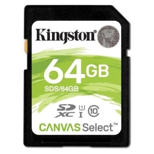 Memoria SD Kingston Canvas Select Plus 64GB SDXC UHS-I U1 V10 - SDS3/64GB