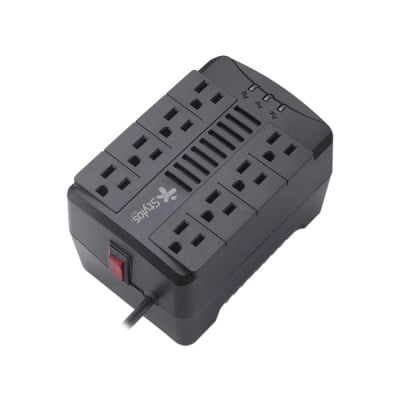 Regulador de Voltaje Stylos 650W AVR con 8 Salidas AC Modelo STTR650B