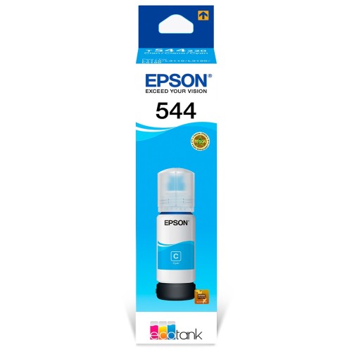 Tinta Cian Epson para Impresoras L3110, L3150, L5190, L3210, L3250 - Modelo EP-T544220-AL