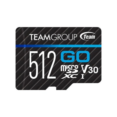 Memoria Micro SD TEAMGROUP Go Card 512GB UHS-I U3 4K con Adaptador TGUSDX512GU303