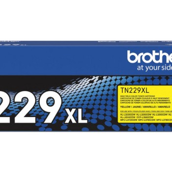 Tóner Brother TN229XLY Amarillo - Alto Rendimiento XL - Compatible con Múltiples Modelos
