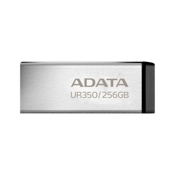 Memoria USB ADATA UR350 256GB USB 3.2 Gen 1 - Diseño Elegante sin Tapa - Color Negro Metálico