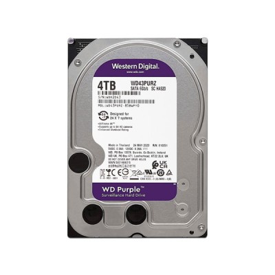 Disco Duro Interno Western Digital Purple 4TB SATA 3 5400 RPM WD43PURZ