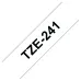 Cinta Brother TZE241 - Texto Negro sobre Blanco - 18mm x 8m - Etiquetas Adhesivas